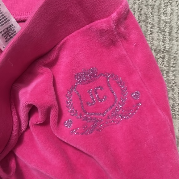 Juicy Couture Pink Velour Track Pants size medium ( tag cut out) - Picture 3 of 6